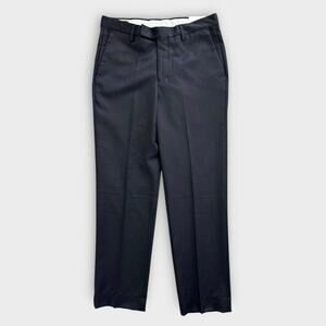 Paul Fredrick Tailored Fit Black Wool Dress Pants Men’s 32 100% Worsted Wool